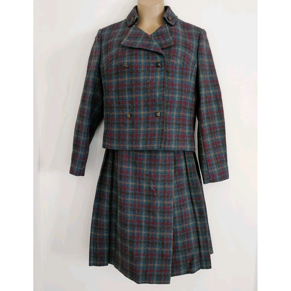 Elegant Multicolor Plaid Blazer